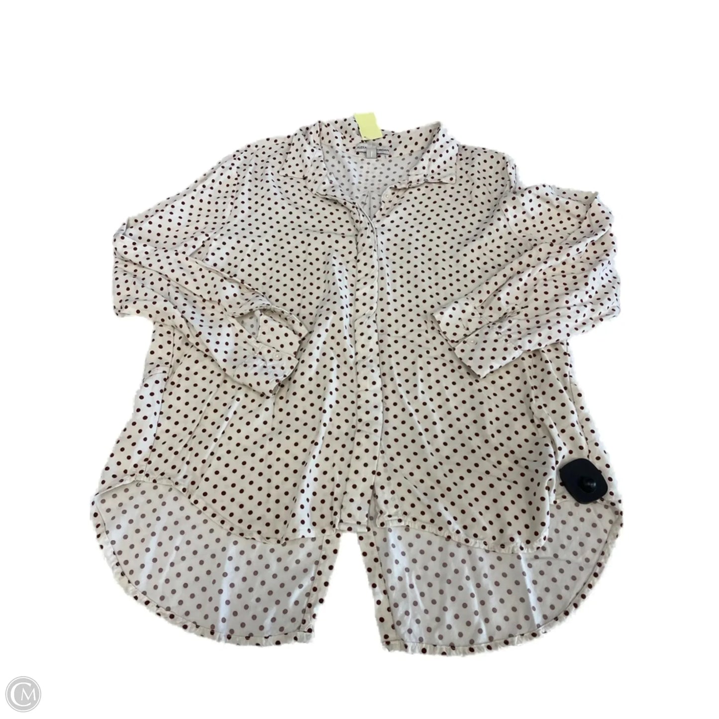 Top Long Sleeve By Clothes Mentor In Polkadot Pattern, Size: Xl