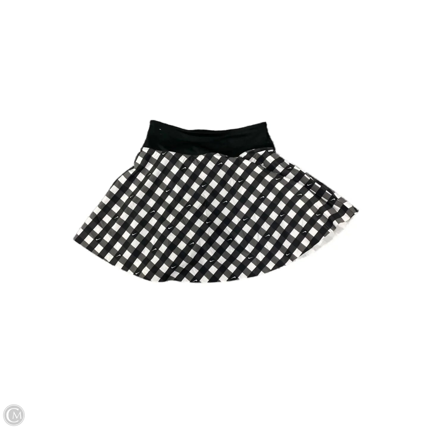 Athletic Skort By Nike In Plaid Pattern, Size: S