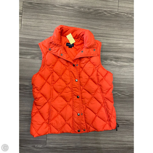 Vest Puffer & Quilted By Lands End In Orange, Size: M