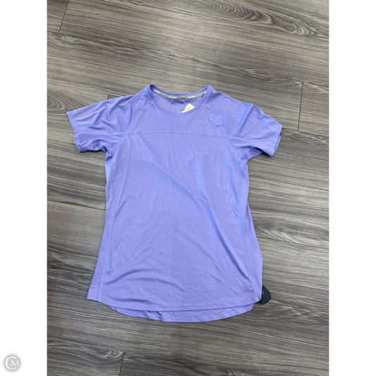 Athletic Top Short Sleeve By Nike In Purple, Size: L