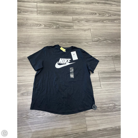 Athletic Top Short Sleeve By Nike In Black, Size: Xl