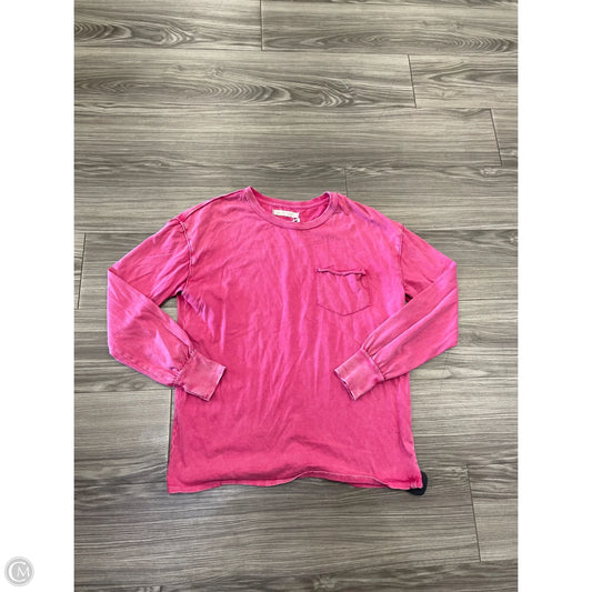 Top Long Sleeve By Free People In Pink, Size: M