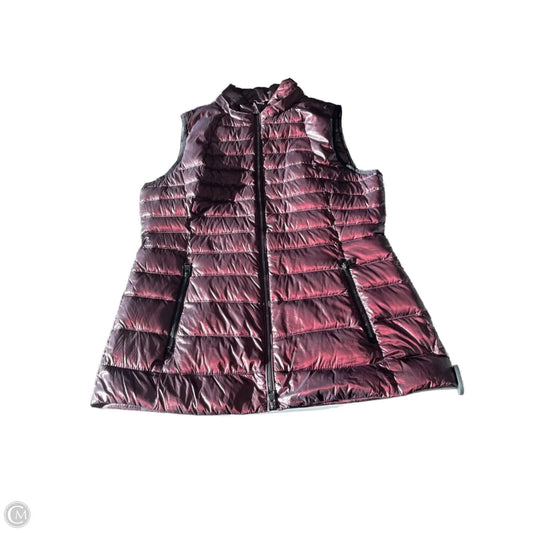Vest Puffer & Quilted By Calvin Klein In Red, Size: Xl