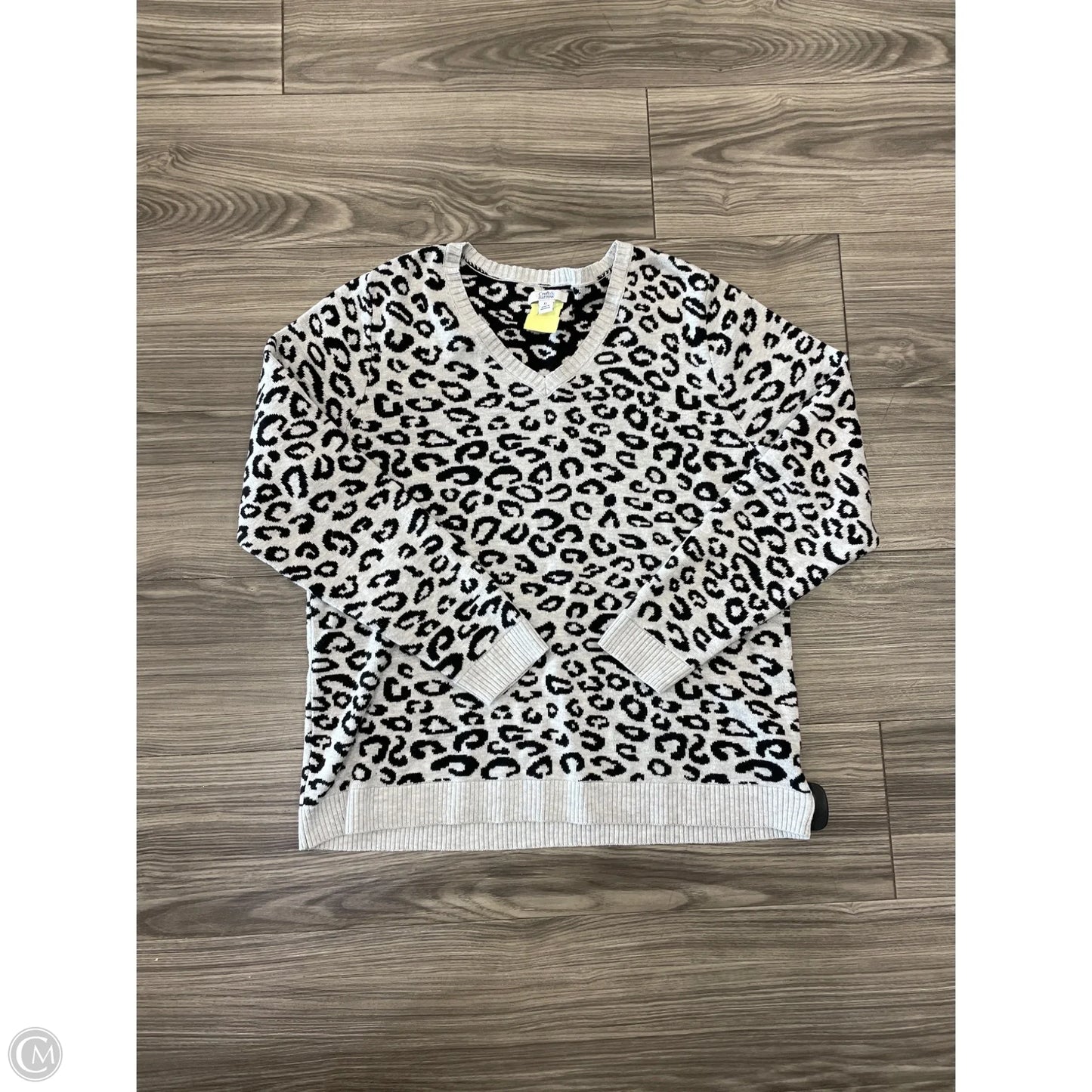 Sweater By Croft And Barrow In Animal Print, Size: Xl