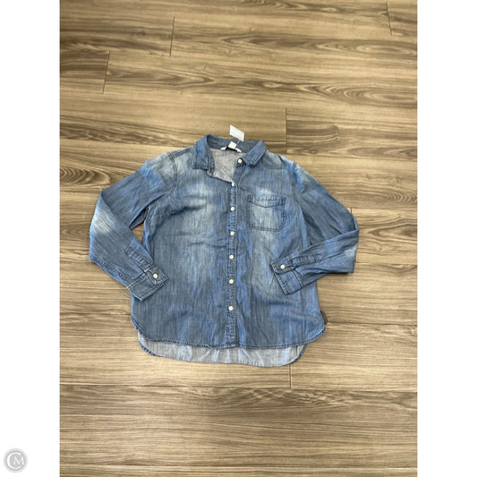 Top Long Sleeve By Old Navy In Blue, Size: L