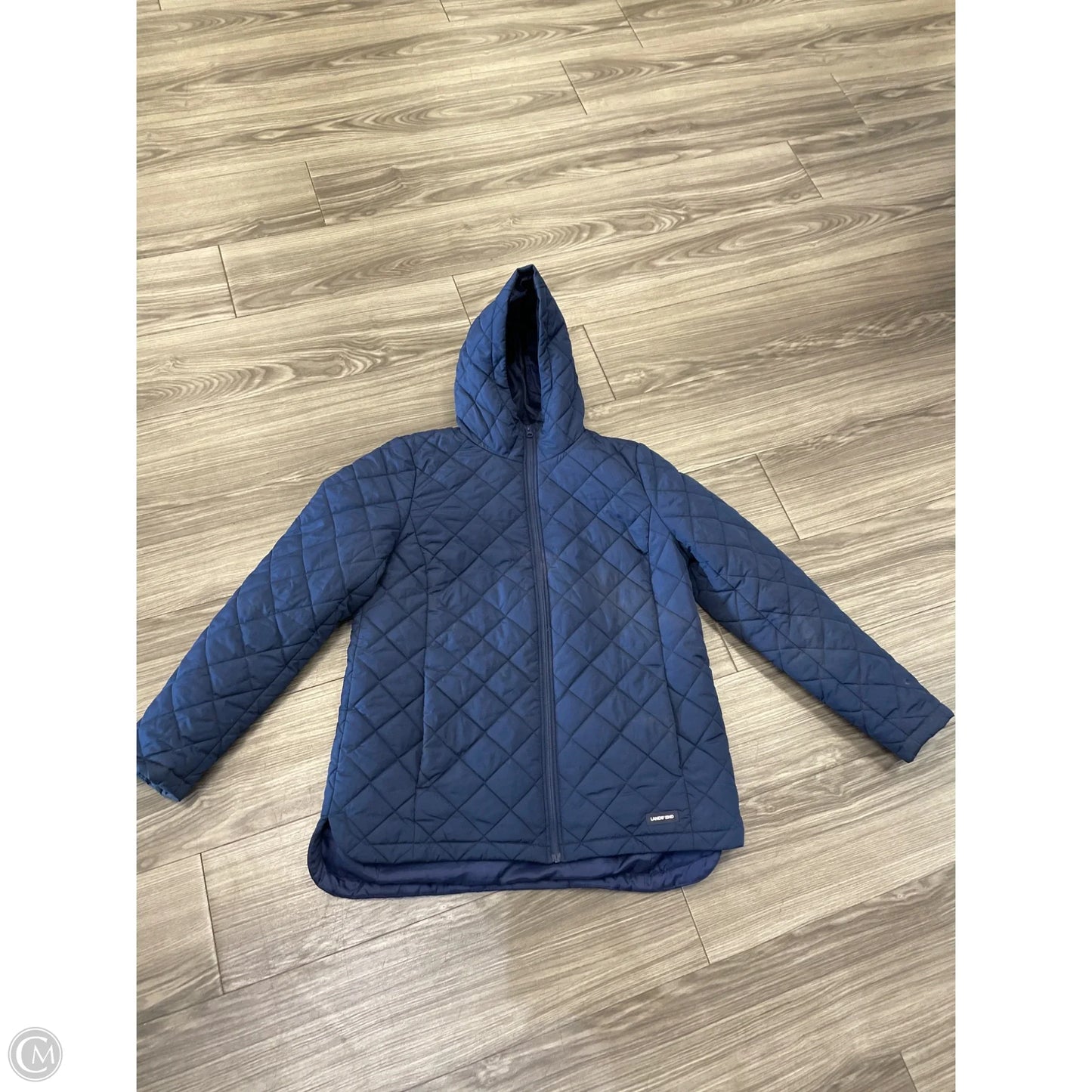 Jacket Puffer & Quilted By Lands End In Blue, Size: M