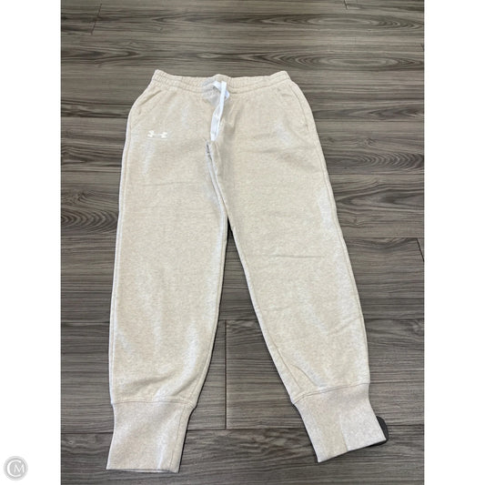 Athletic Pants By Under Armour In Cream, Size: M