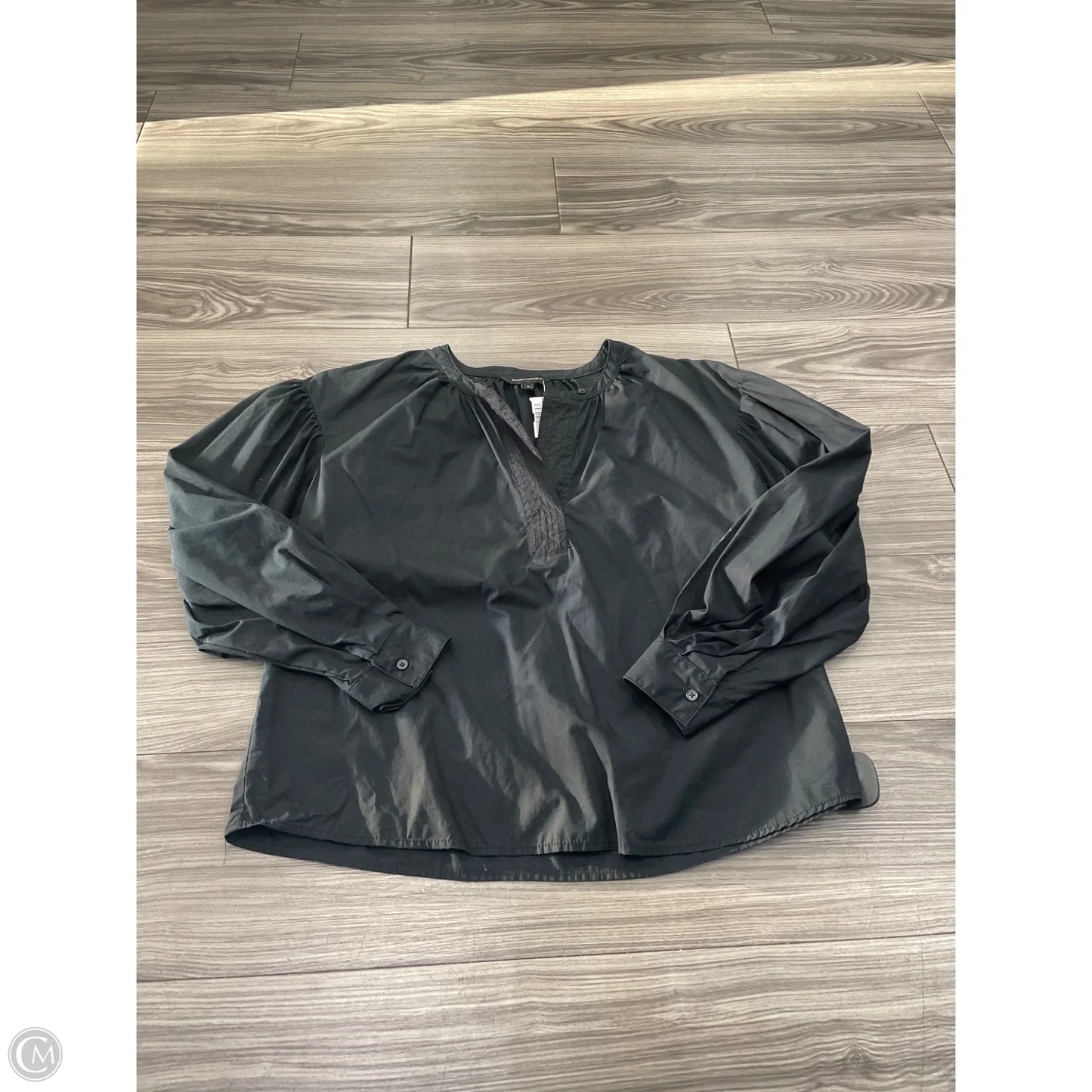 Top Long Sleeve By Banana Republic In Black, Size: S