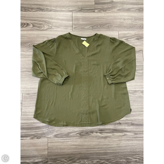 Top Long Sleeve By Maurices In Green, Size: 3x