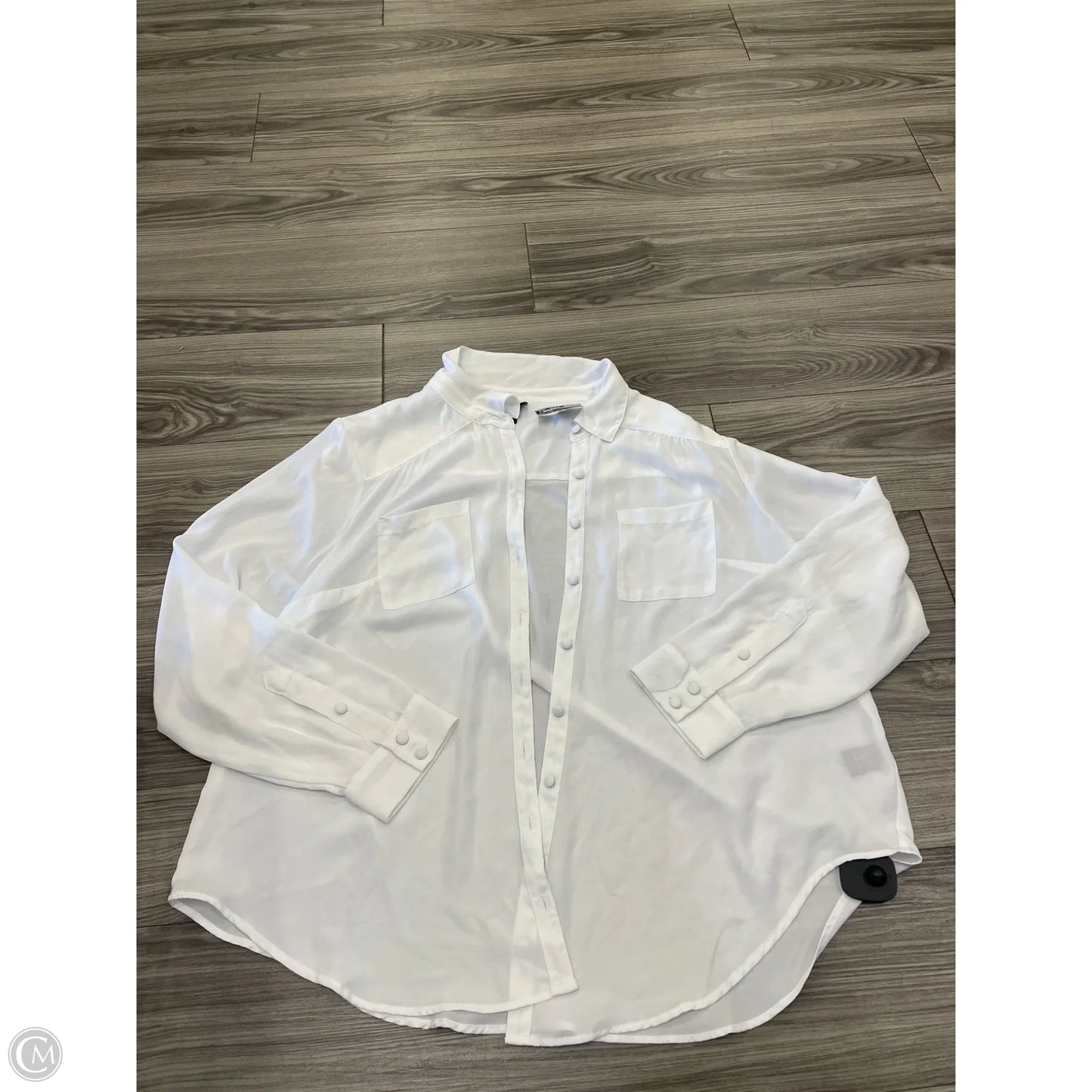 Top Long Sleeve By Torrid In White, Size: 1x