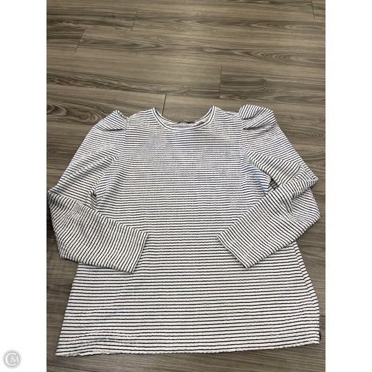 Top Long Sleeve By Loft In Striped Pattern, Size: 2x
