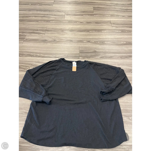 Top Long Sleeve By 7th Ray In Black, Size: 1x