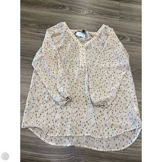 Top Long Sleeve By Maurices In Tan, Size: L