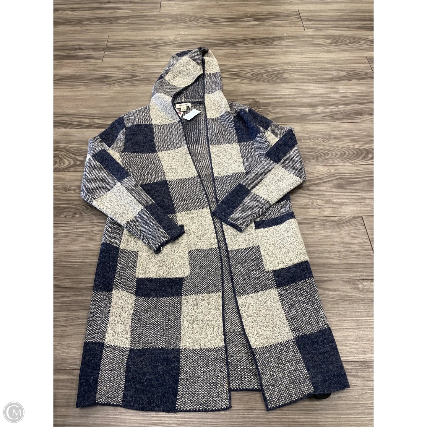 Cardigan By Monteau In Blue & White, Size: S