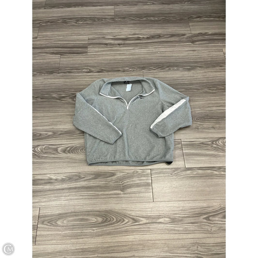 Athletic Sweatshirt Collar By Nike In Grey, Size: L