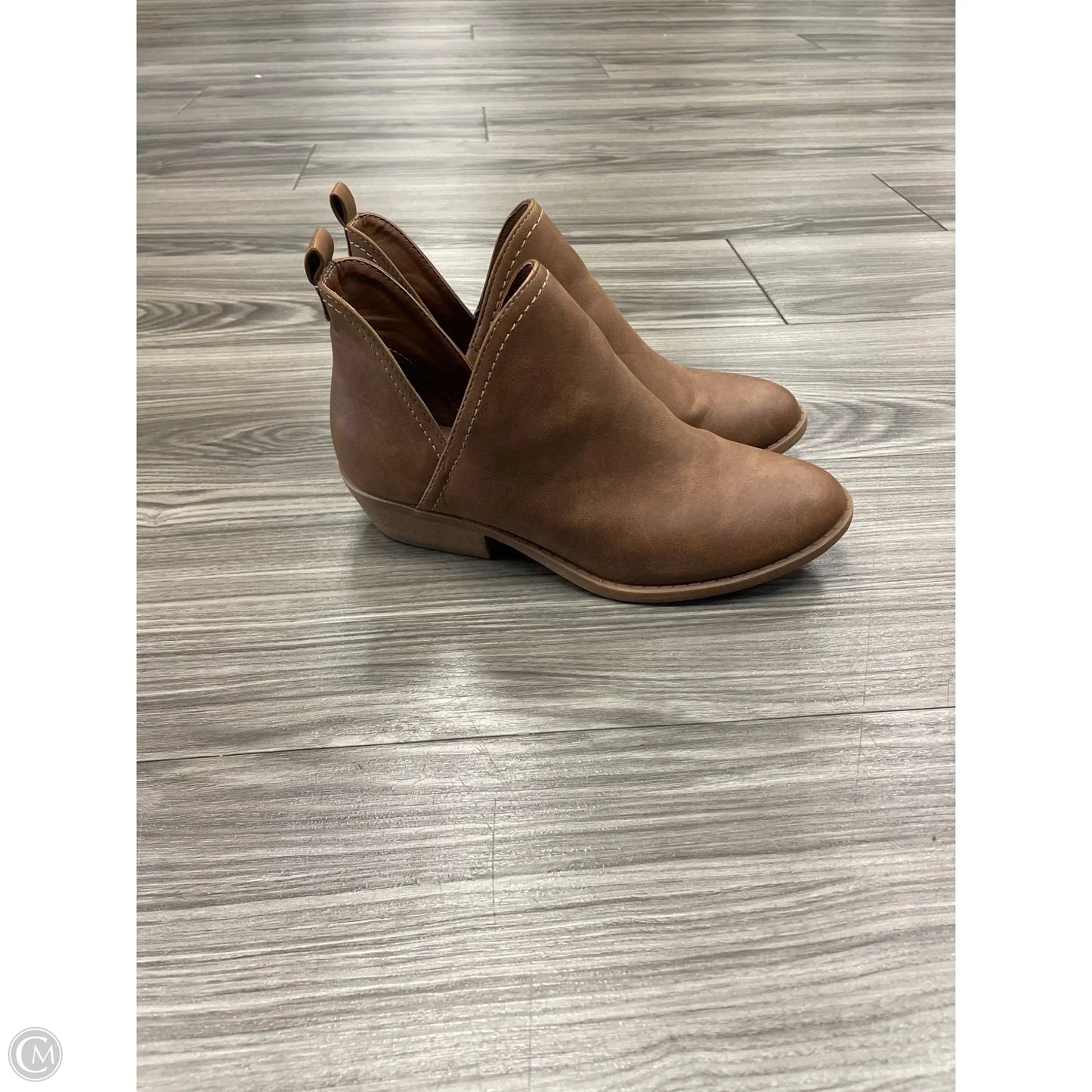 Boots Ankle Heels By Universal Thread In Brown, Size: 6