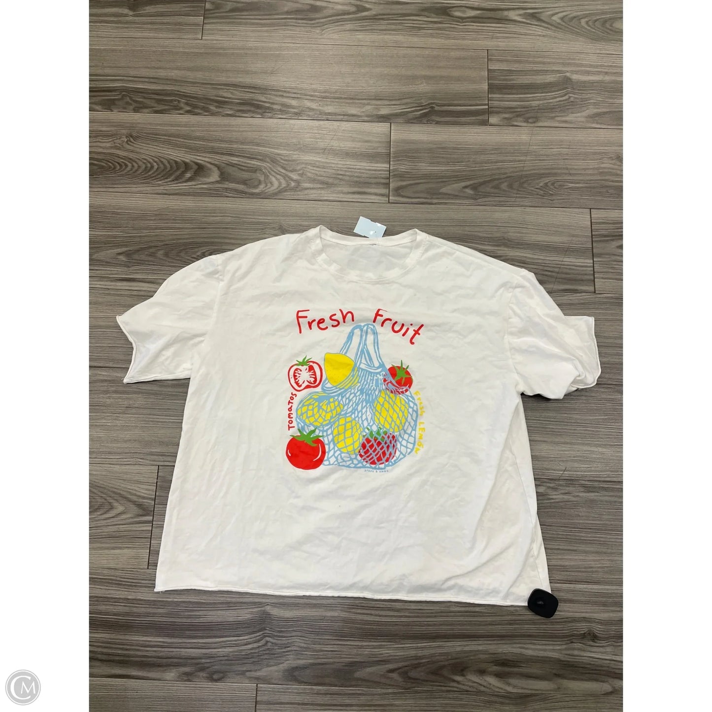 Top Short Sleeve By Clothes Mentor In White, Size: 2x