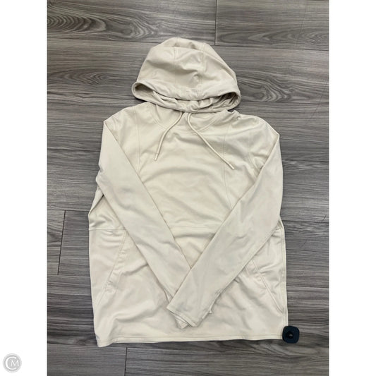 Athletic Sweatshirt Hoodie By Mono B In Cream, Size: L