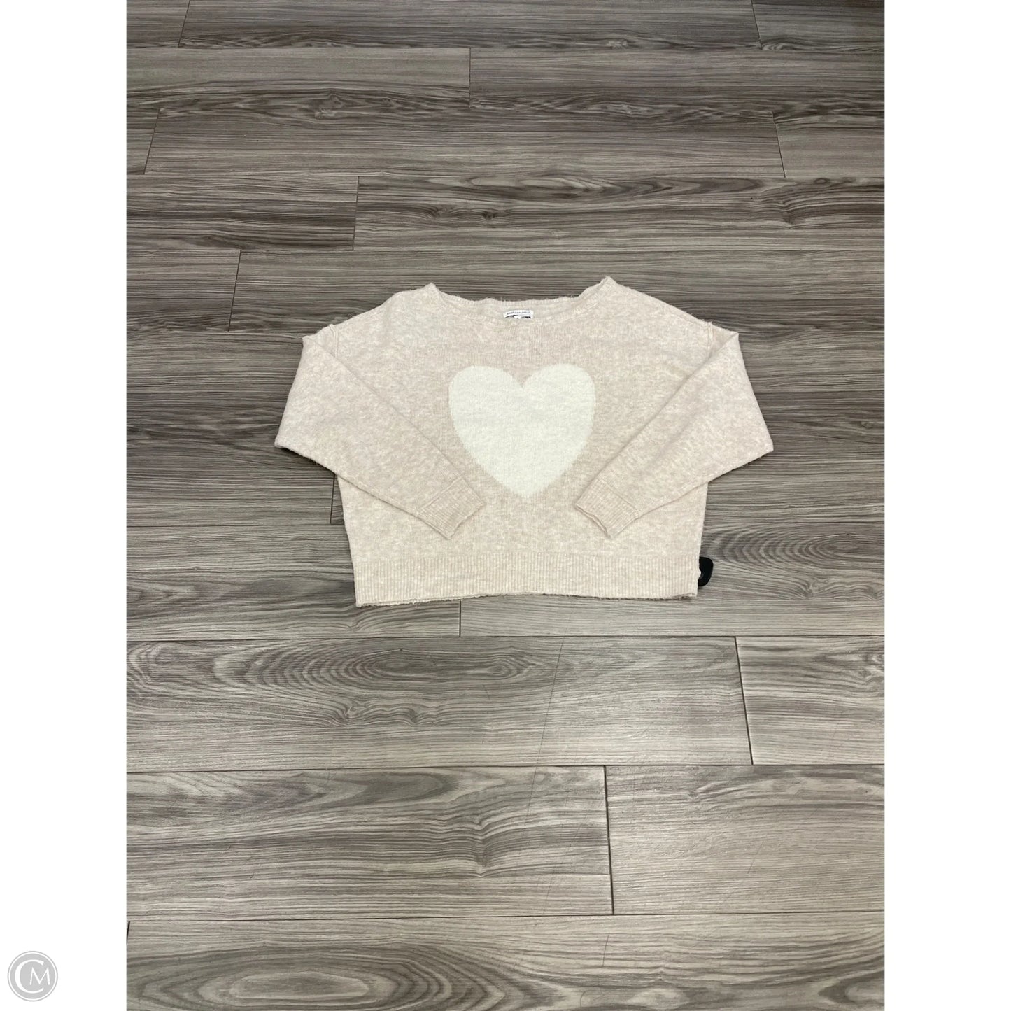 Sweater By American Eagle In Cream, Size: Xs