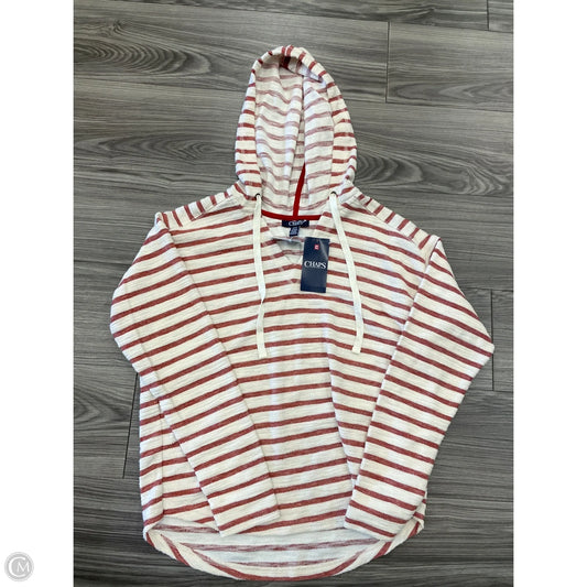 Sweatshirt Hoodie By Chaps In Striped Pattern, Size: S