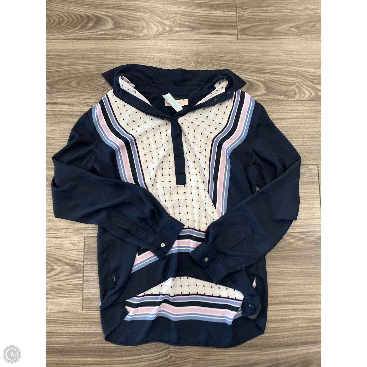 Top Long Sleeve By Loft In Blue, Size: M