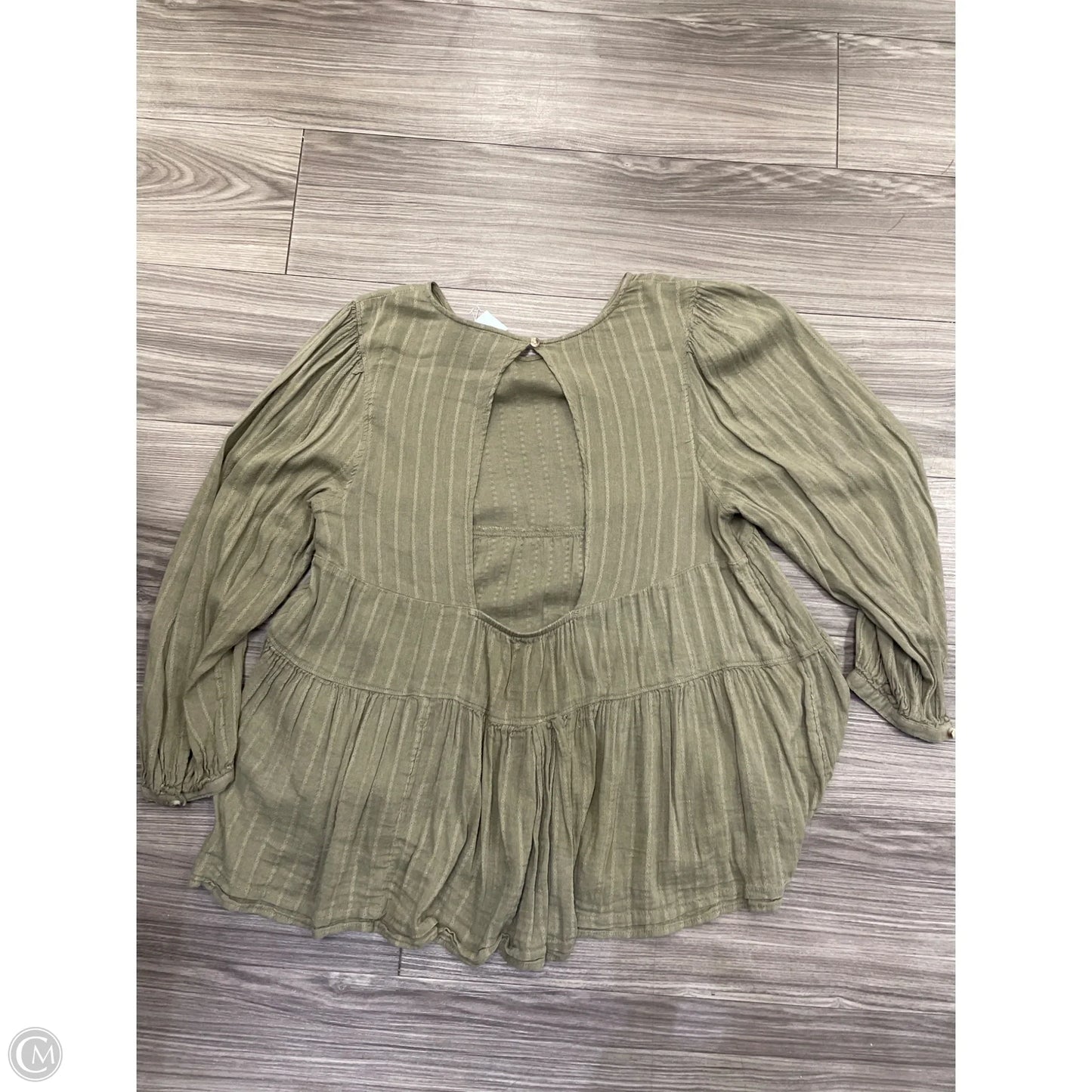 Top Long Sleeve By American Eagle In Green, Size: S