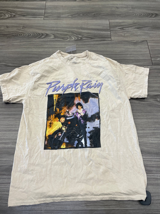 Top Short Sleeve By Clothes Mentor In Tan, Size: L