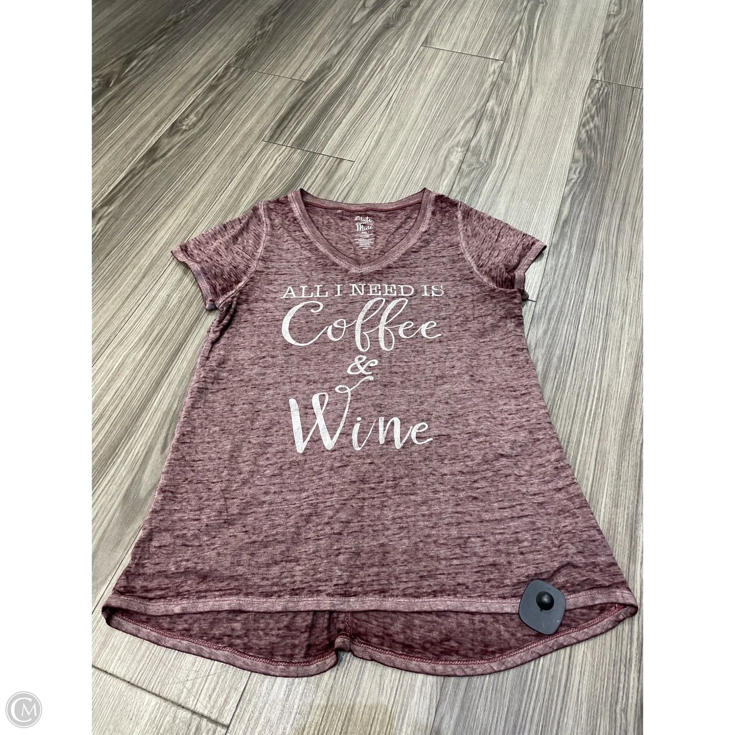 Top Short Sleeve By Clothes Mentor In Maroon, Size: S