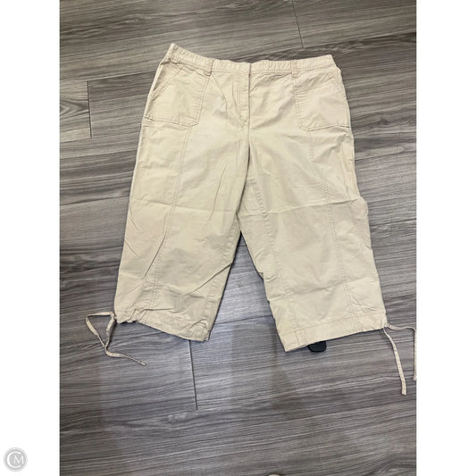 Capris By Karen Scott In Tan, Size: 18