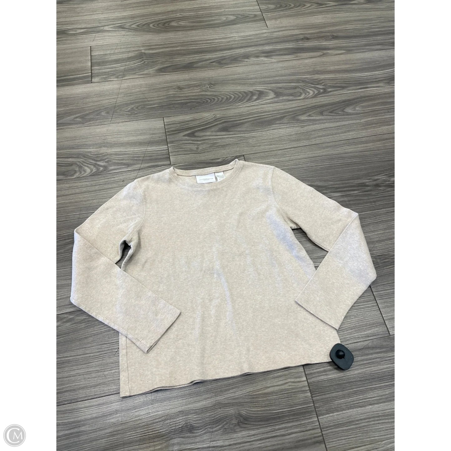 Top Long Sleeve By Liz Claiborne In Cream, Size: S