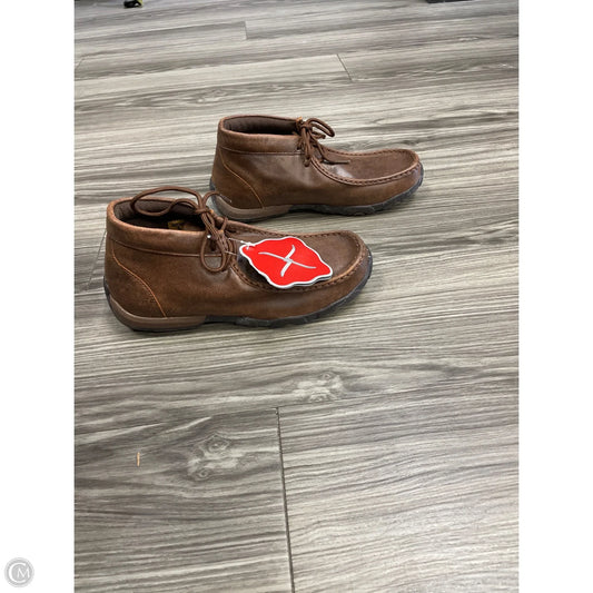 Boots Ankle Flats By Clothes Mentor In Brown, Size: 8.5