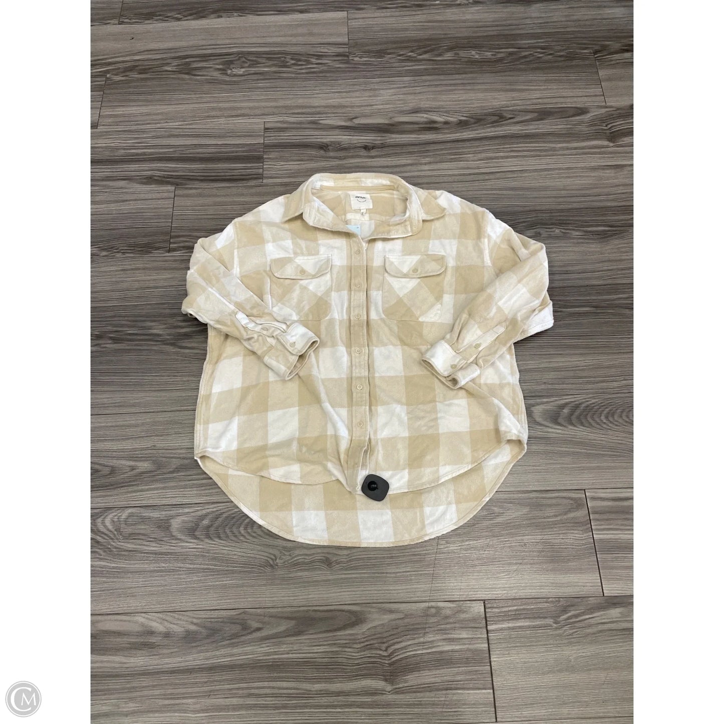 Jacket Shirt By Aerie In Plaid Pattern, Size: M