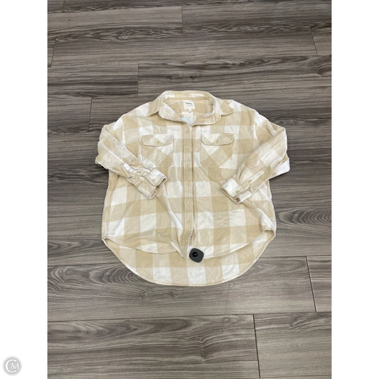 Jacket Shirt By Aerie In Plaid Pattern, Size: M