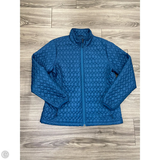 Jacket Puffer & Quilted By Lands End In Blue, Size: L