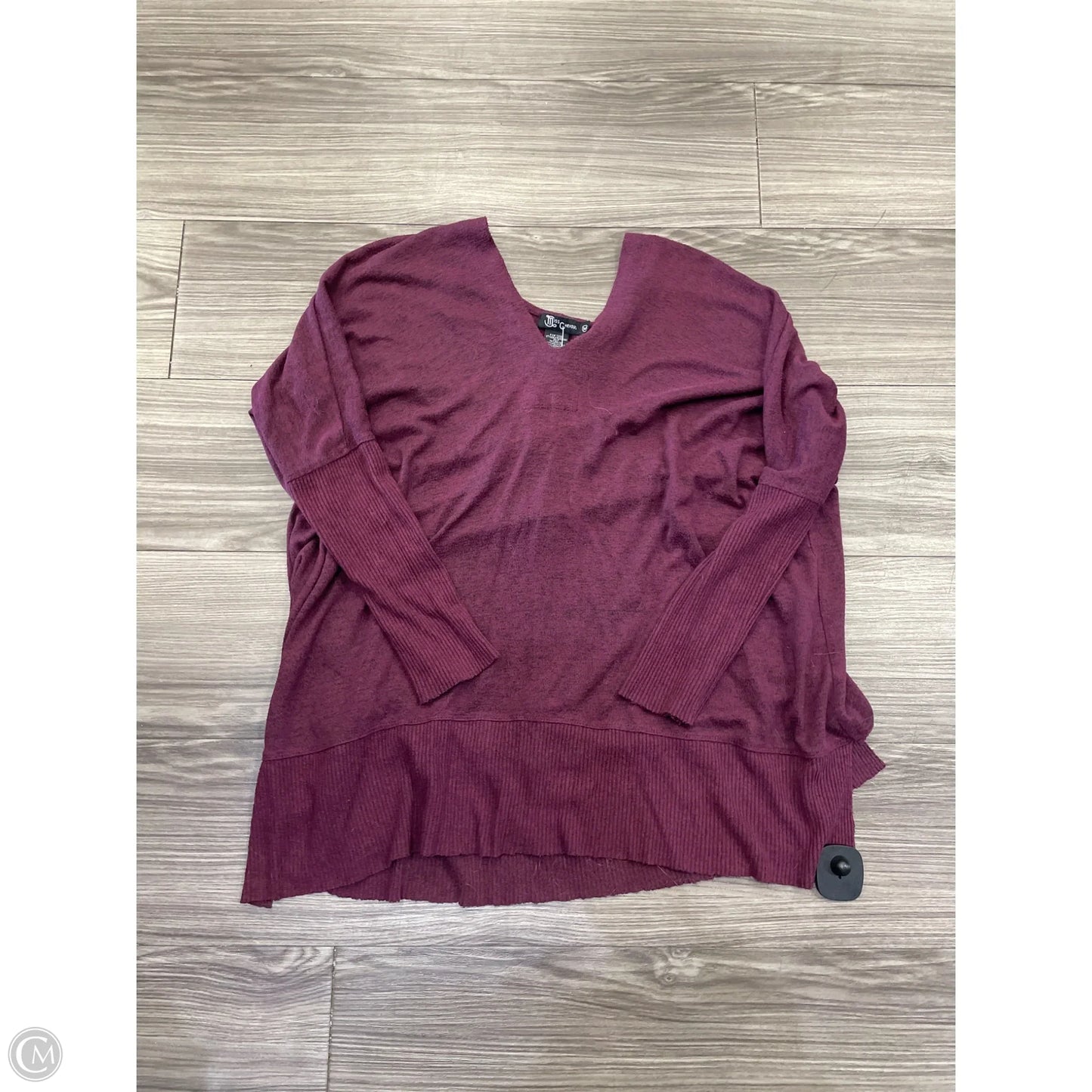 Top Long Sleeve Basic By Miss Chievous In Maroon, Size: M