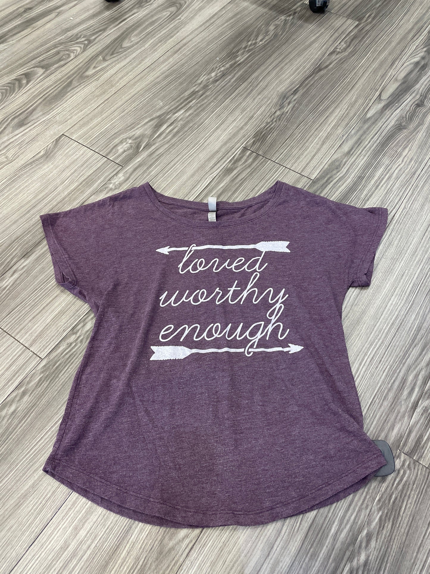 Top Short Sleeve By Next Level In Purple, Size: M