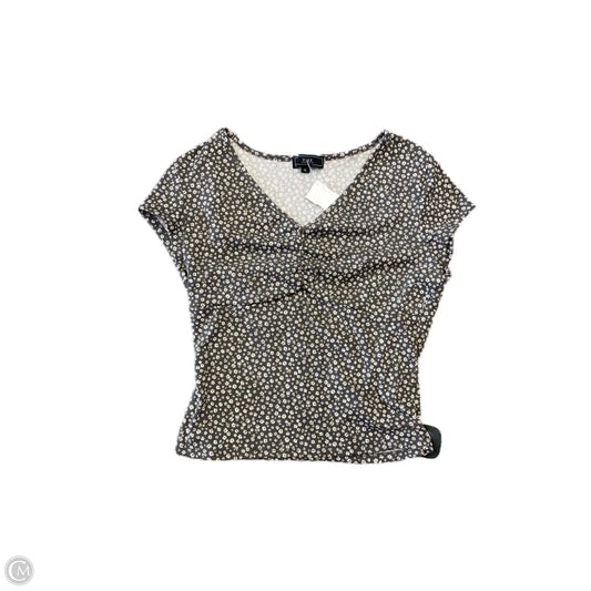 Top Short Sleeve By Vibe In Floral Print, Size: Xl