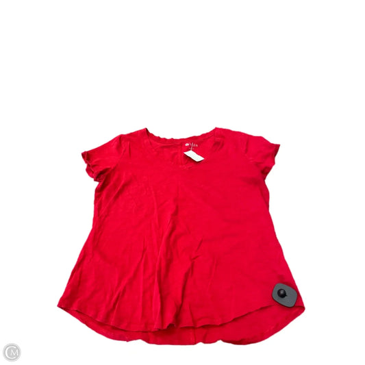 Top Short Sleeve Basic By Stylus In Red, Size: L