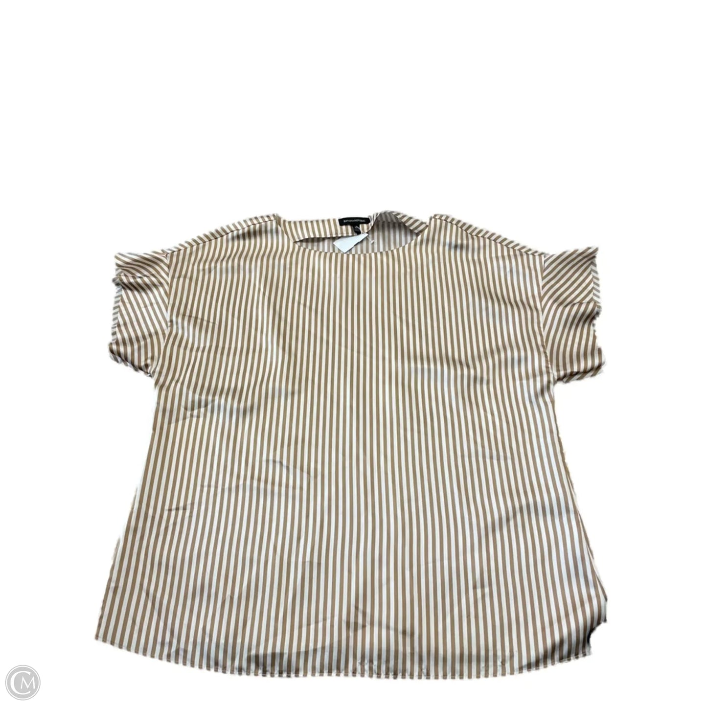 Top Short Sleeve By Banana Republic In Striped Pattern, Size: Xl