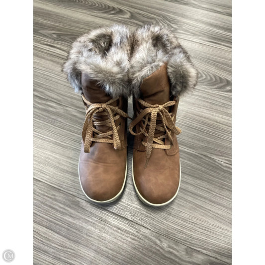 Boots Snow By Clothes Mentor In Brown, Size: 7