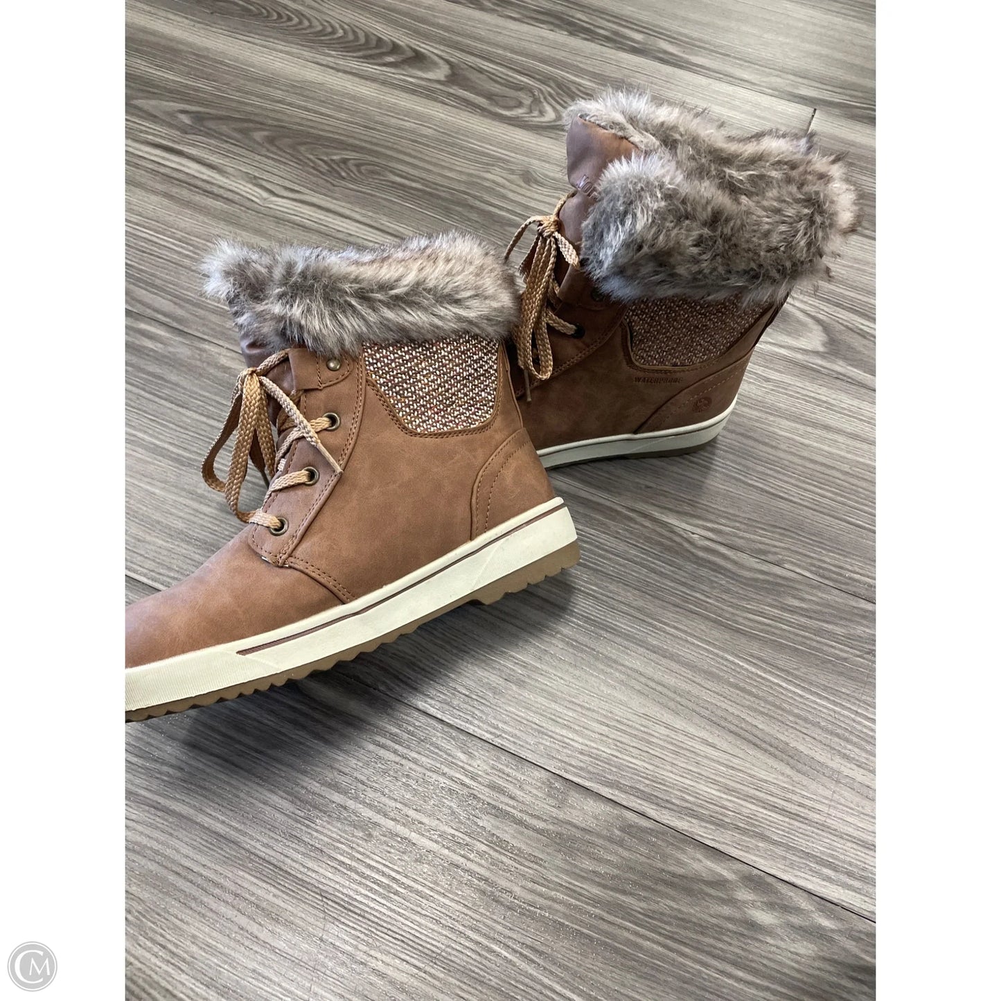 Boots Snow By Clothes Mentor In Brown, Size: 7