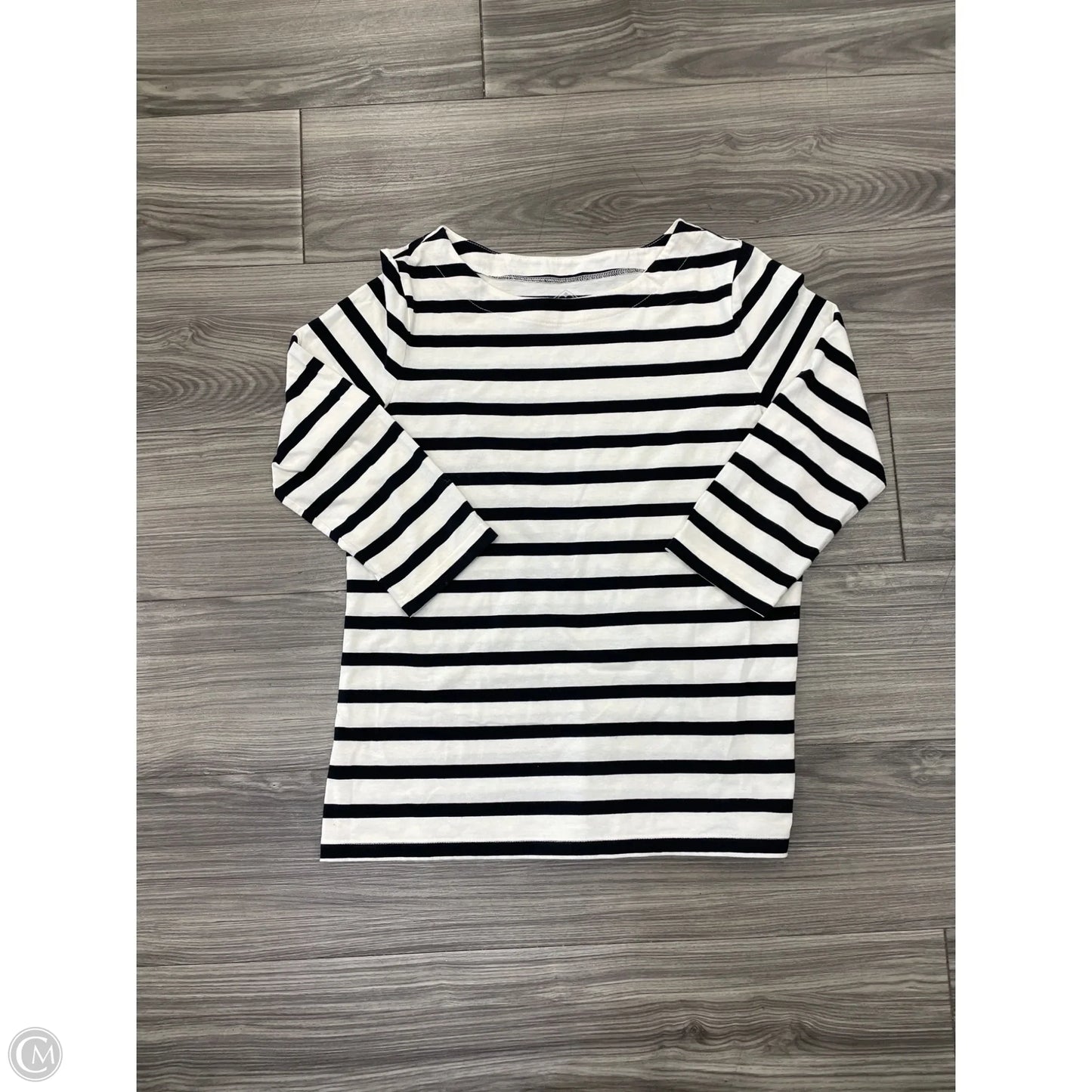 Top Long Sleeve By St Johns Bay In Striped Pattern, Size: M