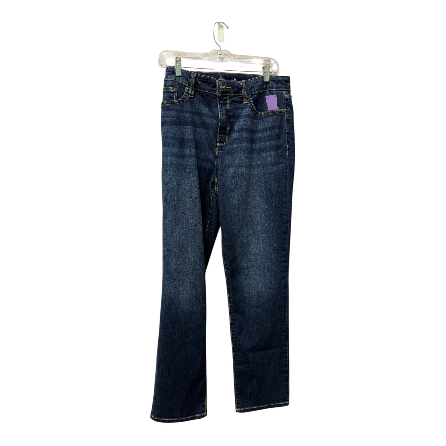 Jeans Straight By St Johns Bay In Blue, Size:14