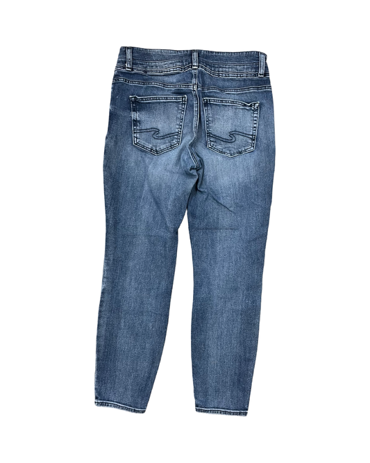 Jeans Skinny By Silver In Blue Denim, Size:12