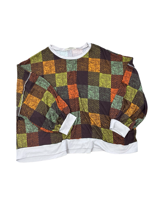 Top Ls By Haptics In Brown & Orange, Size:1X