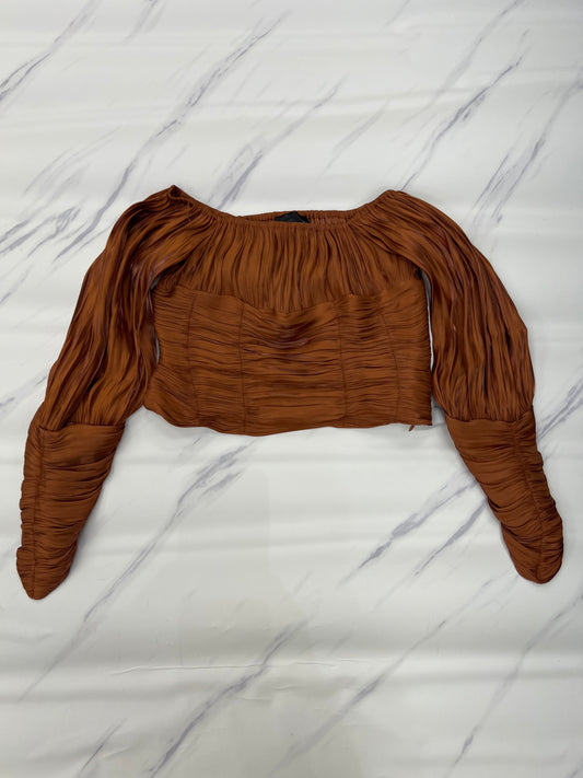 Top Long Sleeve By Line & Dot In Orange, Size: Xs