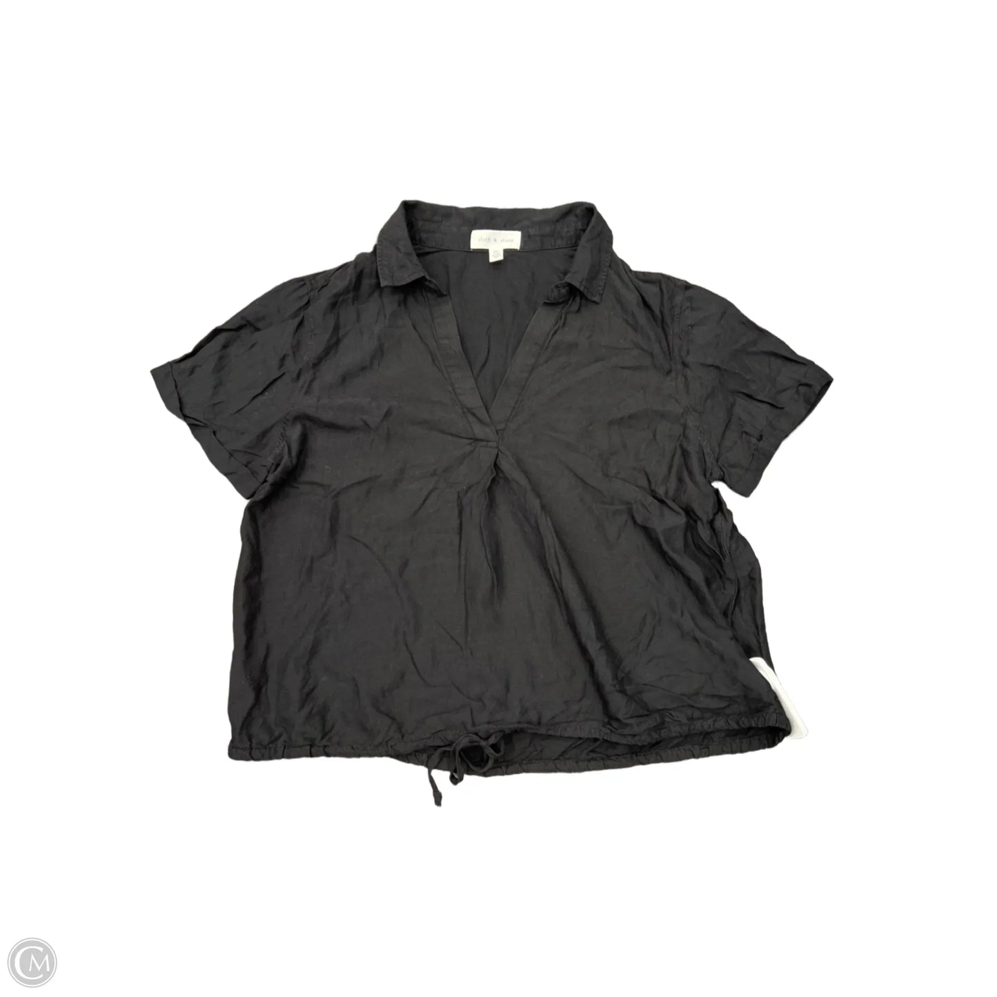 Top Short Sleeve By Cloth & Stone In Black, Size: Xl