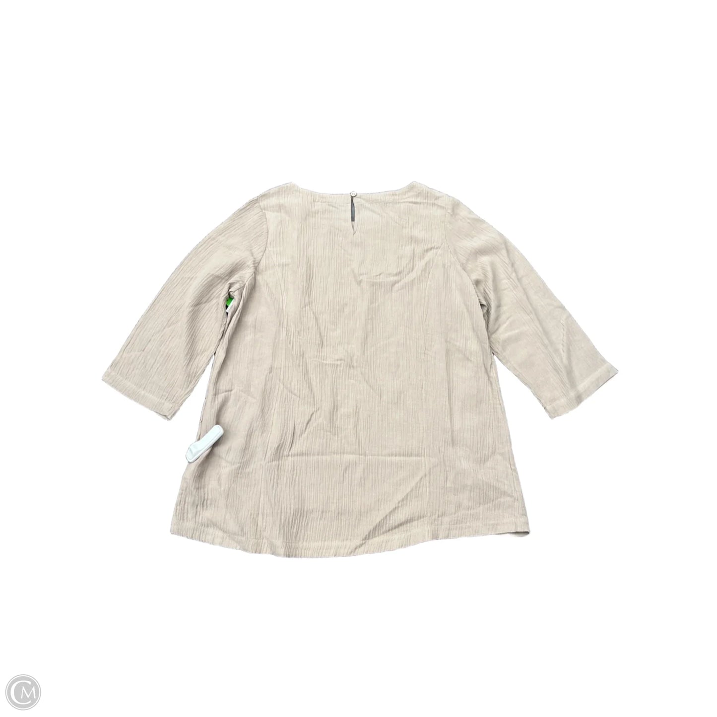 Top 3/4 Sleeve Basic By Soft Surroundings In Tan, Size: Xl