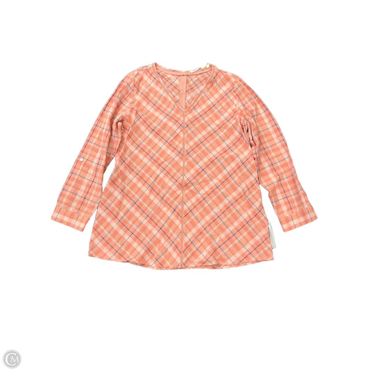 Top Long Sleeve By Soft Surroundings In Plaid Pattern, Size: Xl