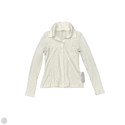 Top Long Sleeve By Boden In Cream, Size: S